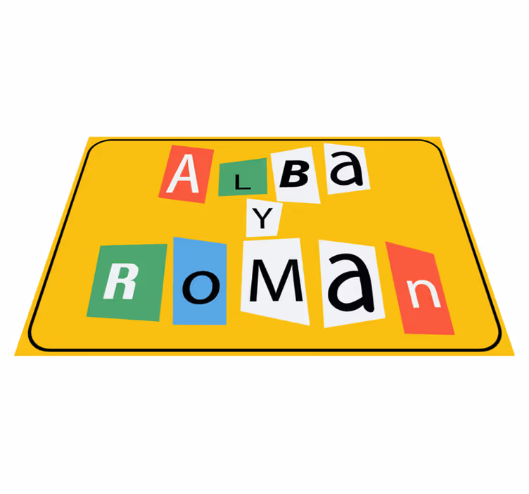 Anonymous message personalised mat - TenStickers