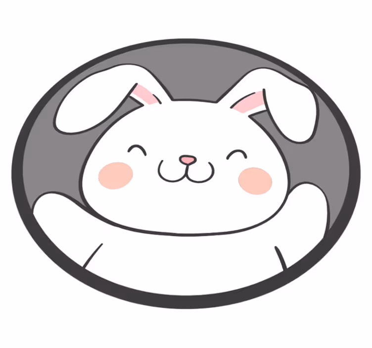Nordic gray rabbit baby play mat - TenStickers