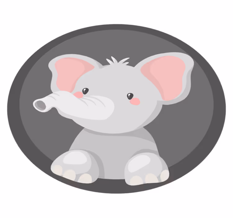Nordic gray elephant baby play mat - TenStickers