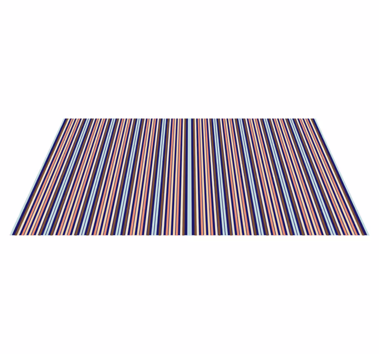 Multicolored pattern stripes vinyl rug - TenStickers