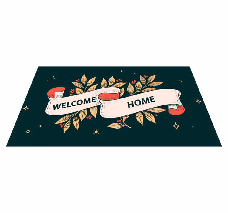 welcome home retro design entrance hall tiles - TenStickers