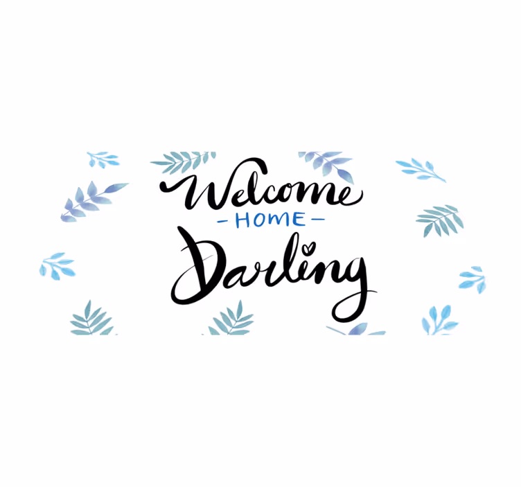 elegant welcome home darling entrance hall tile - TenStickers