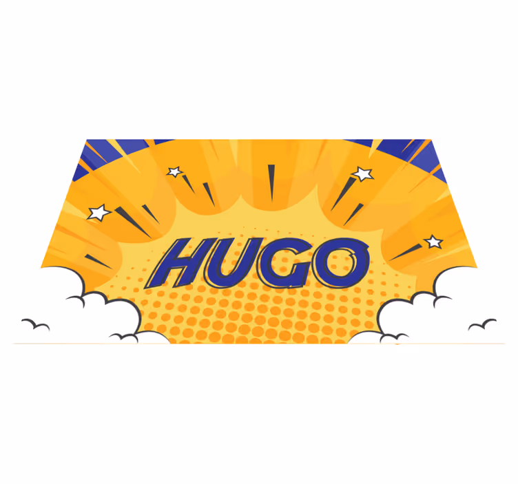 Bespoke heroic sunburst custom vinyl rug - TenStickers