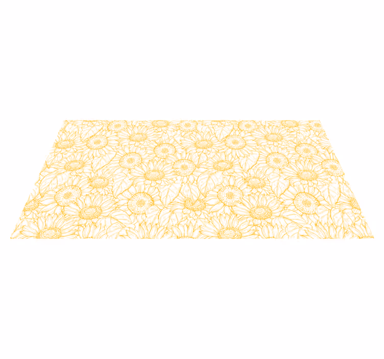 Sunflower Motif flower vinyl rug - TenStickers