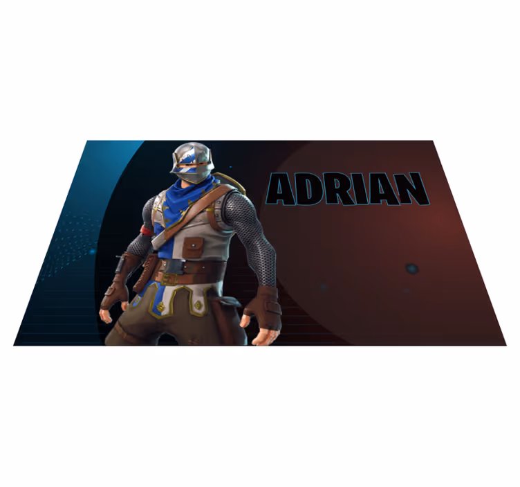 Heroic gaming character teenager vinyl rug - TenStickers