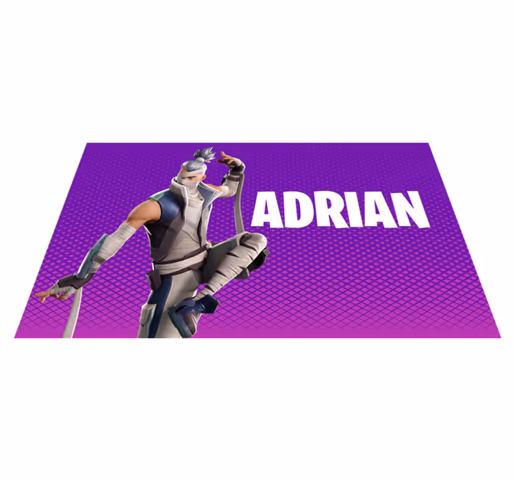 Personalised gaming character teenager vinyl rug - TenStickers
