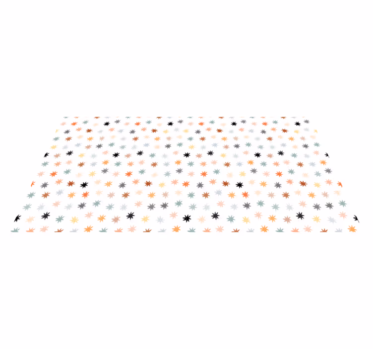 Colorful star pattern star vinyl rug - TenStickers
