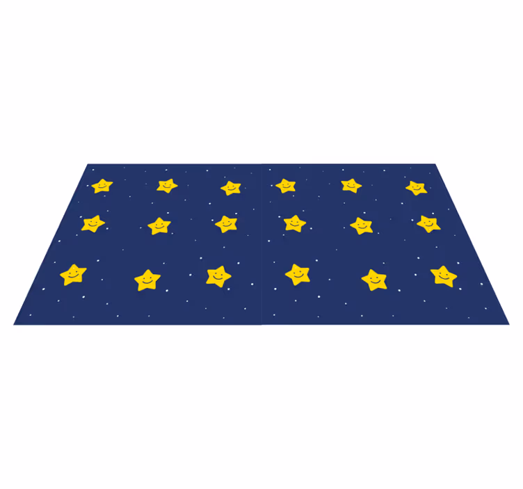 yellow stars for kids bedroom rug - TenStickers