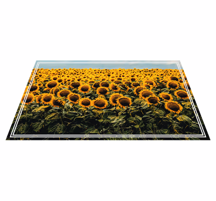 Long sunflower field floral rug - TenStickers
