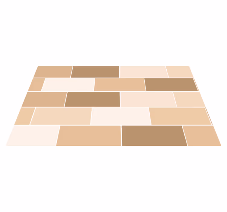Beige pvc tile floor carpet - TenStickers