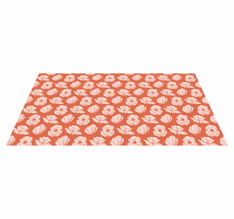 Collage of poppy flowers floral rug - TenStickers