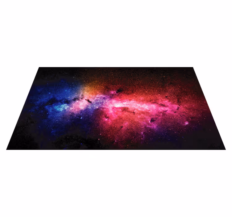 Galactic Color Burst star vinyl rug - TenStickers
