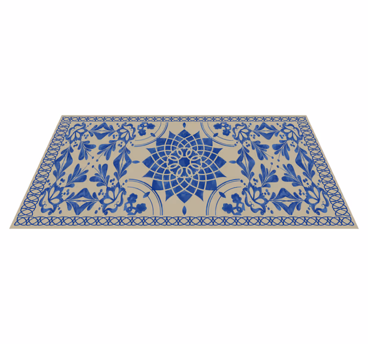 Blue vintage pattern vintage rug - TenStickers