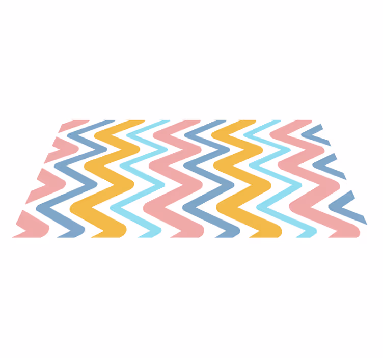 Abstract geometric zigzag patterns carpet - TenStickers