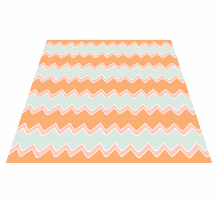 irregular abstract zigzag pattern floor tiles - TenStickers