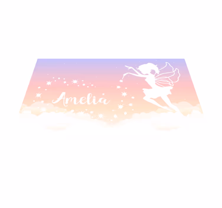 Fairy spell princess name kids vinyl rug - TenStickers