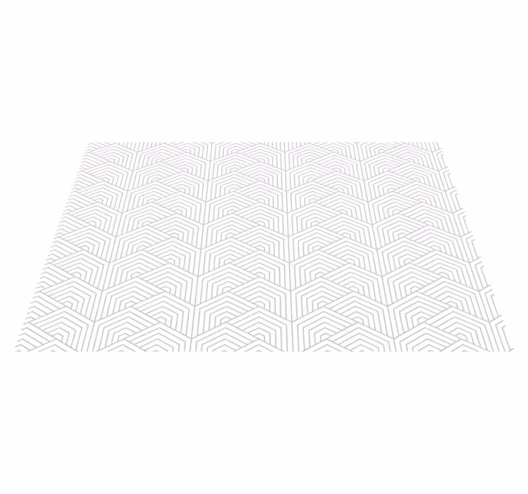 Grey hexagon pattern geometric vinyl rug - TenStickers