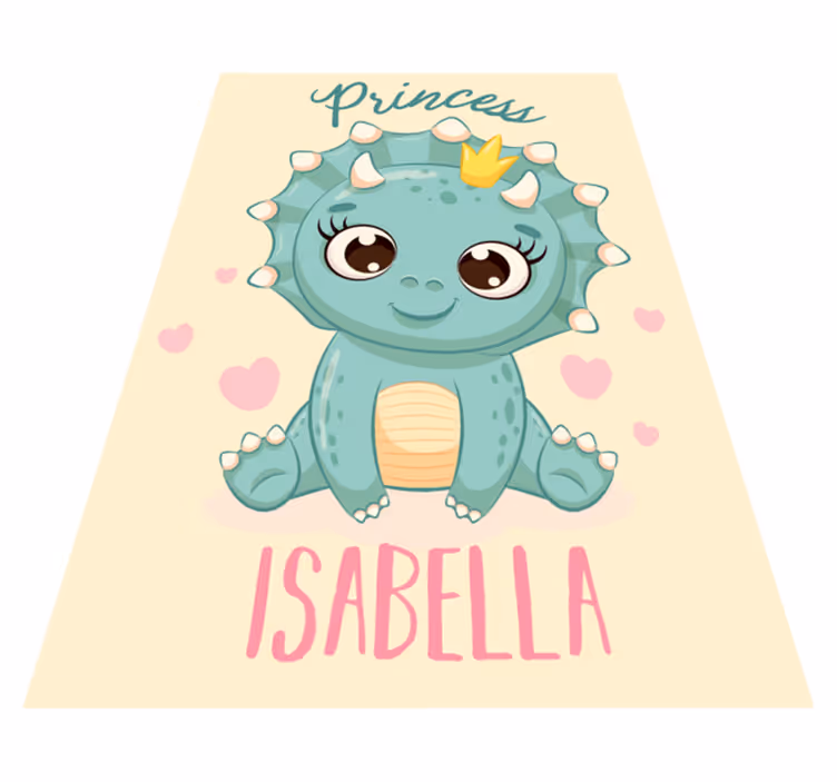 Customizable Dinosaurian princess  custom mat - TenStickers
