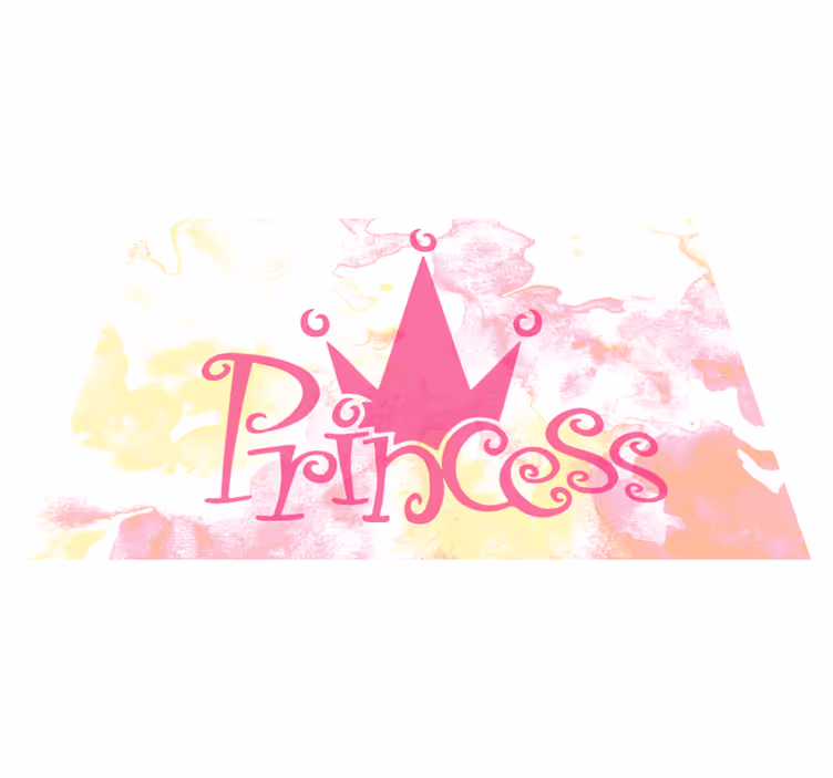Princess crown pink  personalised mat - TenStickers