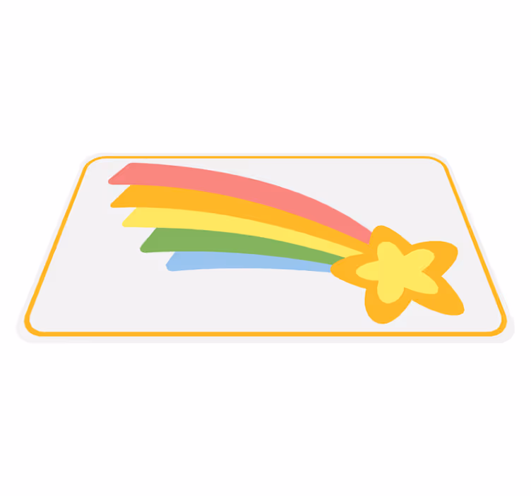 Colorful rainbow star vinyl rug - TenStickers