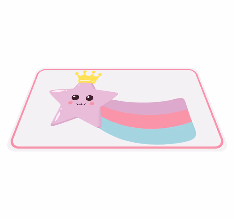 Cute girly star design star vinyl rug - TenStickers