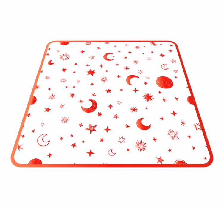 Drawing stars design square vinyl rug - TenStickers