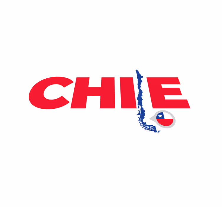 Chilean Map custom vinyl rug - TenStickers