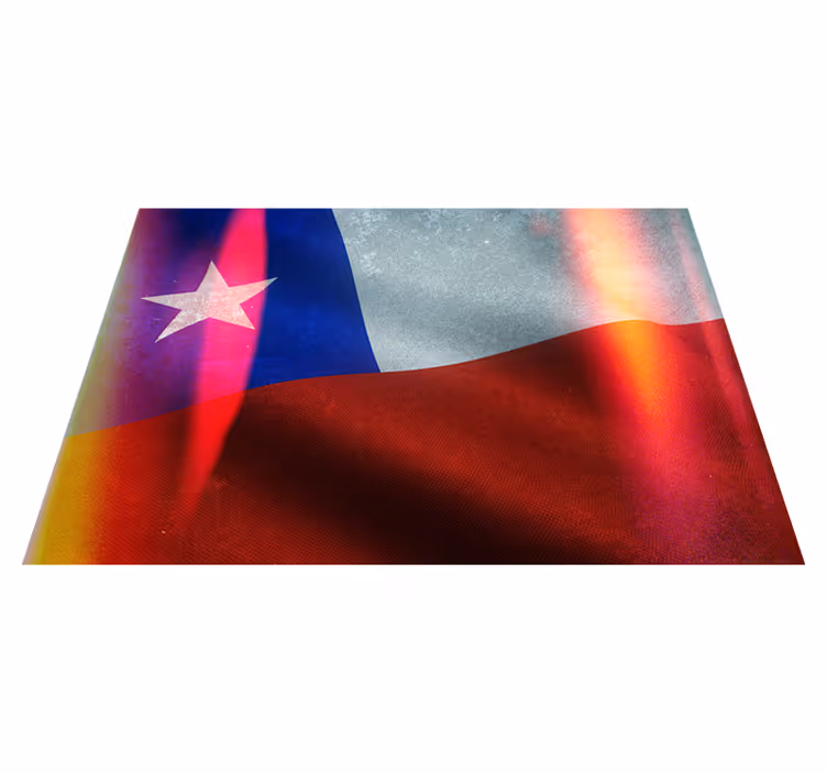 Chile old school flag texture carpet - TenStickers