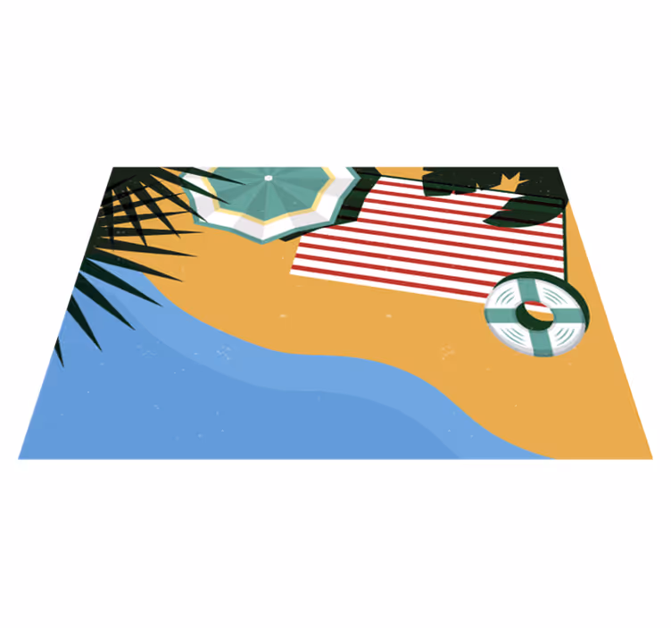 Old school vintage beach  nature vinyl rug - TenStickers