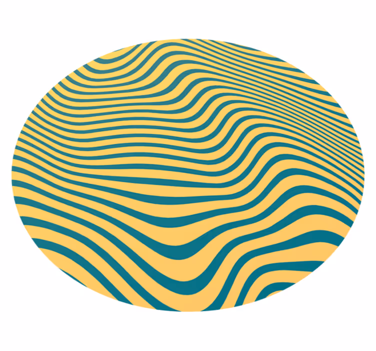 Curvy Line Concept stripes vinyl rug - TenStickers