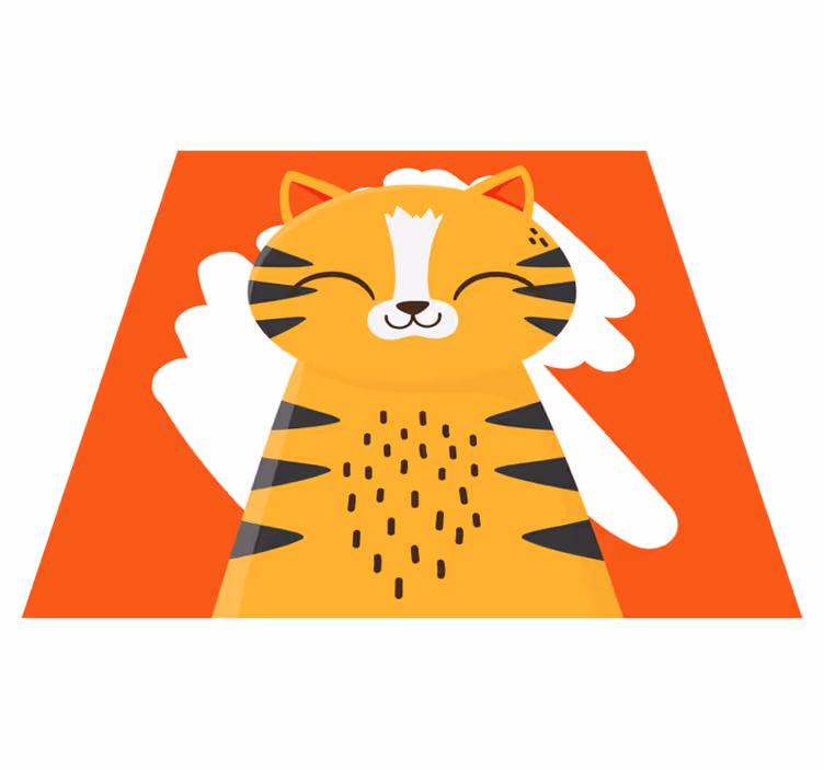 Happy Tiger Design nursery vinyl rug - TenStickers