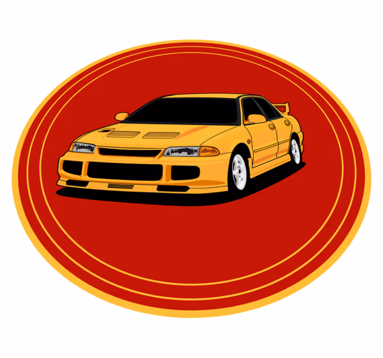 Strong muscle Car living room rug - TenStickers
