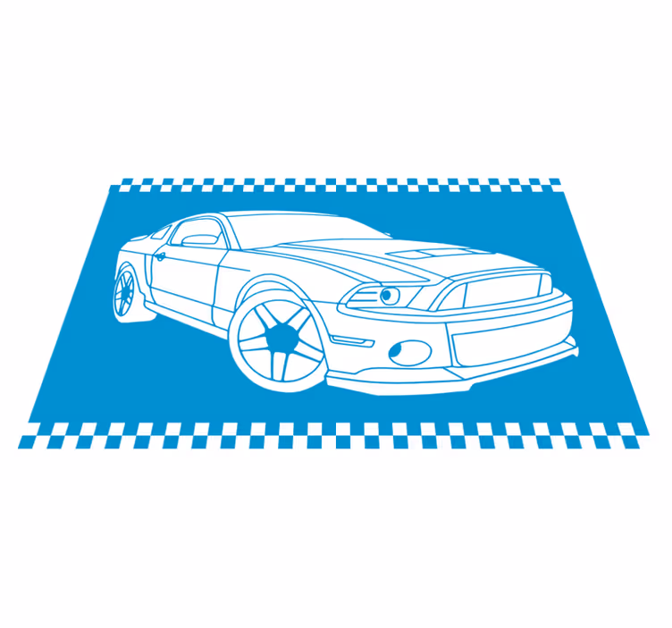 Amazing American muscle car floor rug - TenStickers