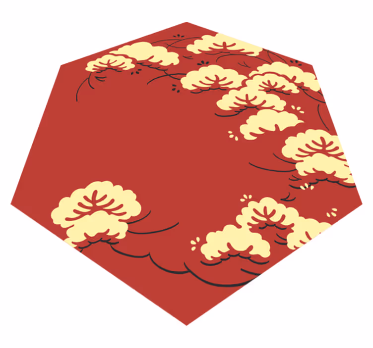 Cloud Floral Pattern flower vinyl rug - TenStickers