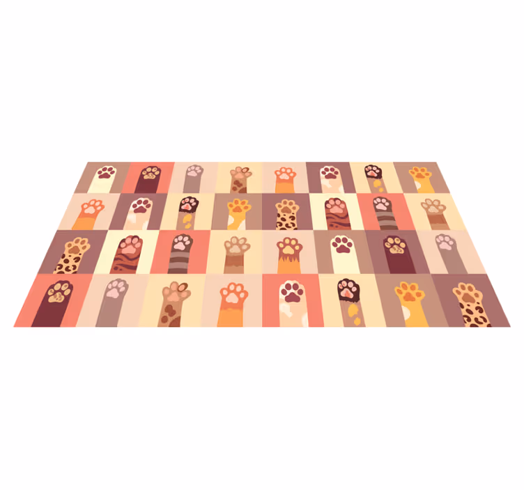 Cat paws cartoon animal rug - TenStickers