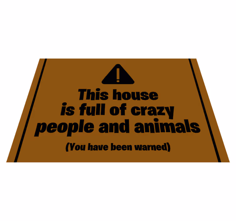 House full of crazy people custom vinyl rug - TenStickers