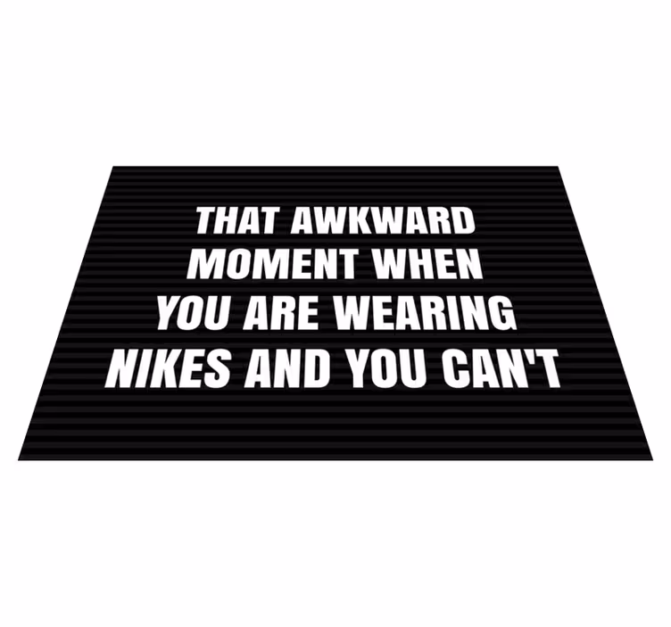 No shoes inside modern rug - TenStickers