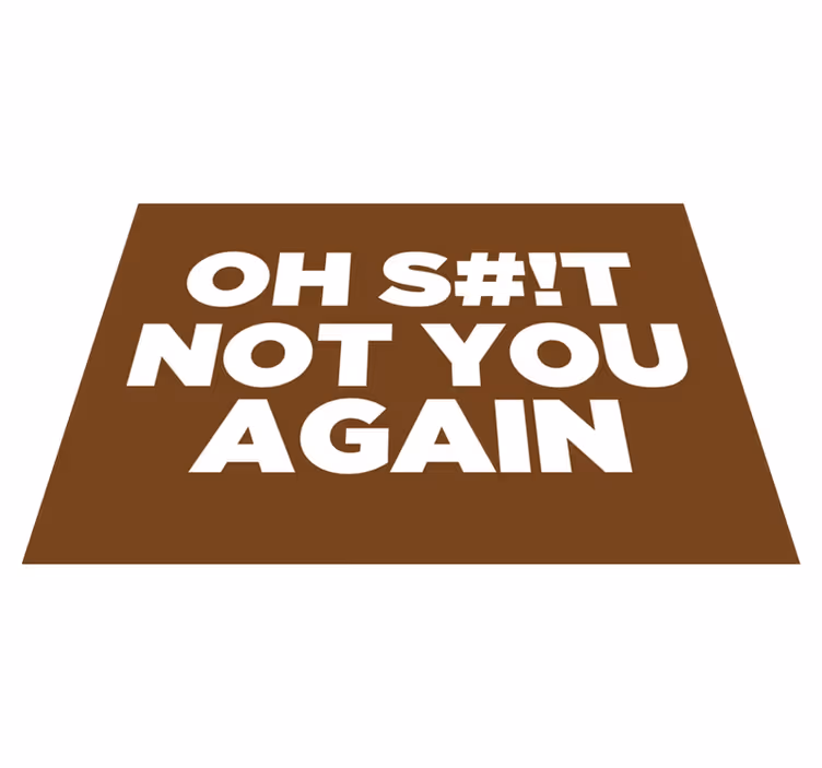 Not so warm welcome modern rug - TenStickers
