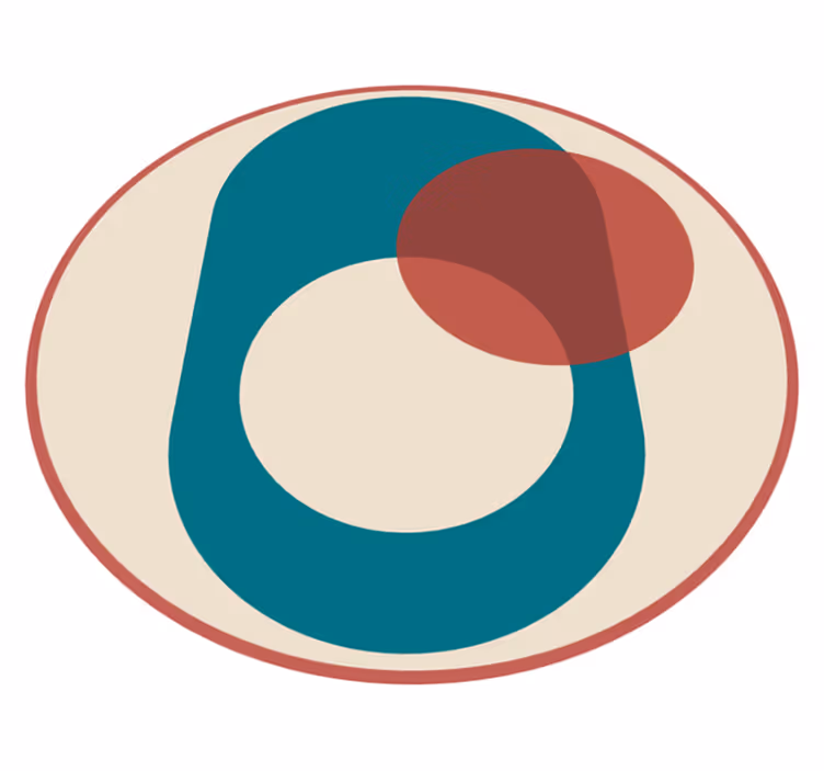 Circles In Harmony modern vinyl rug - TenStickers