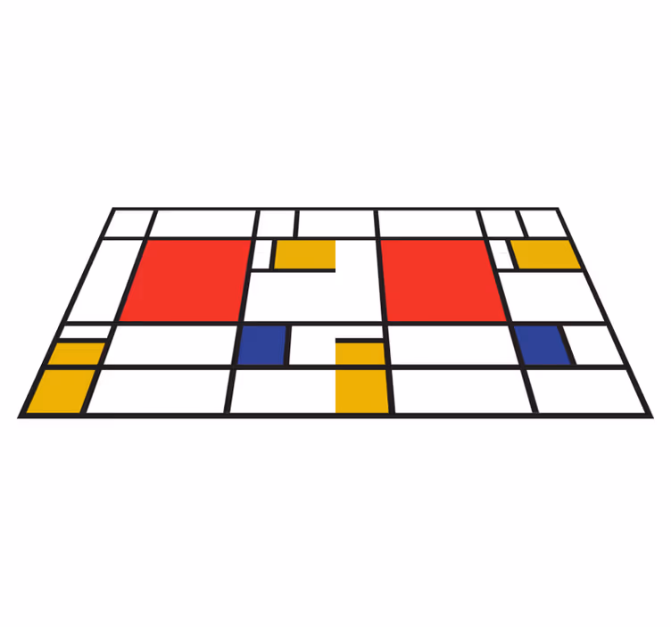 Mondrian art geometric rugs - TenStickers
