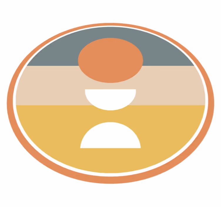 Circular Colour Harmony minimalist vinyl rug - TenStickers