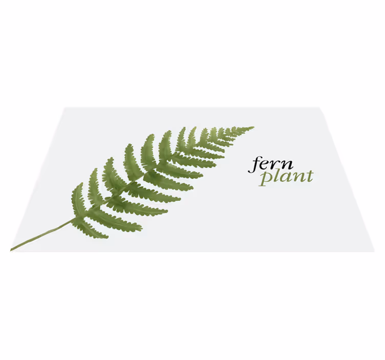Fern plant design flower vinyl rug - TenStickers
