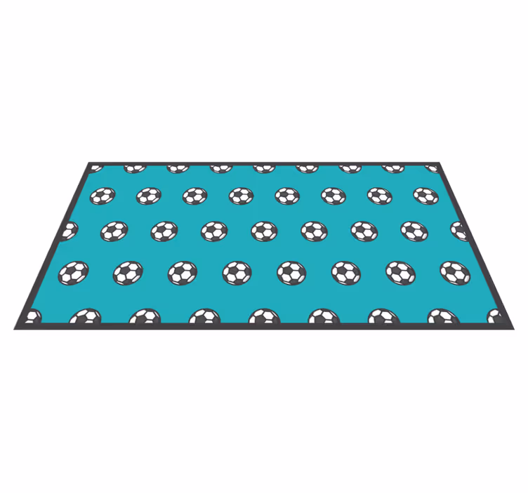 Soccer Ball Pattern gaming vinyl rug - TenStickers