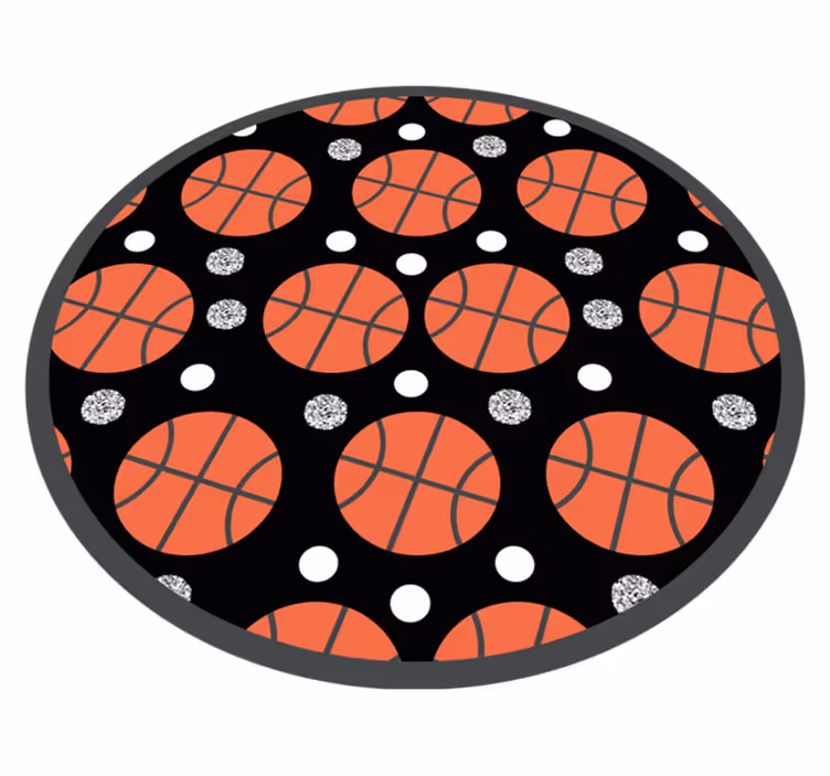 Basketball balls gaming vinyl rug - TenStickers