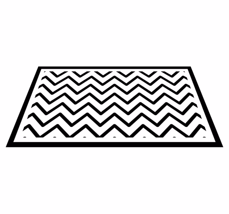 Black and white diagonal lines stripes carpet - TenStickers