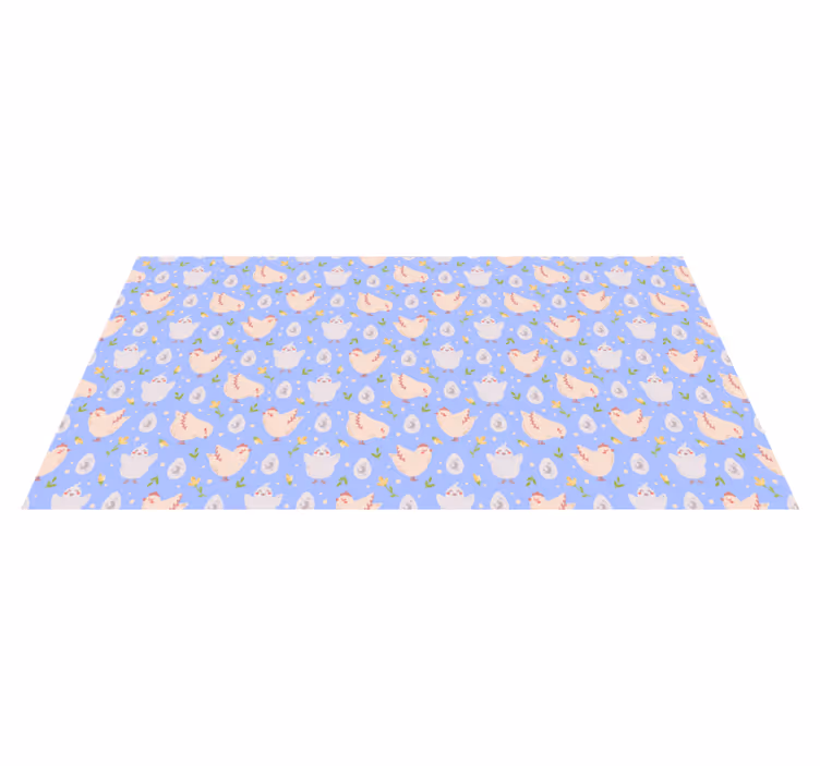 Chicken characters for kids animal rug - TenStickers