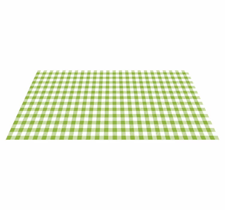 Checked Green Pattern stripes vinyl rug - TenStickers