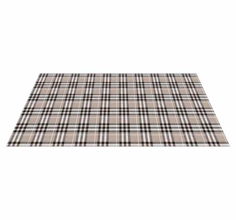 Checked Pattern stripes vinyl rug - TenStickers