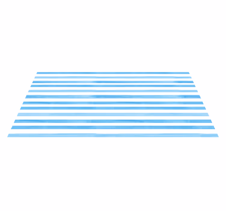 Blue Motif stripes vinyl rug - TenStickers
