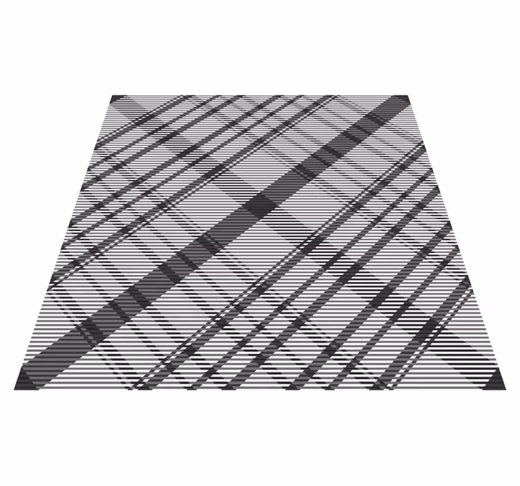 Classic Check Pattern stripes vinyl rug - TenStickers